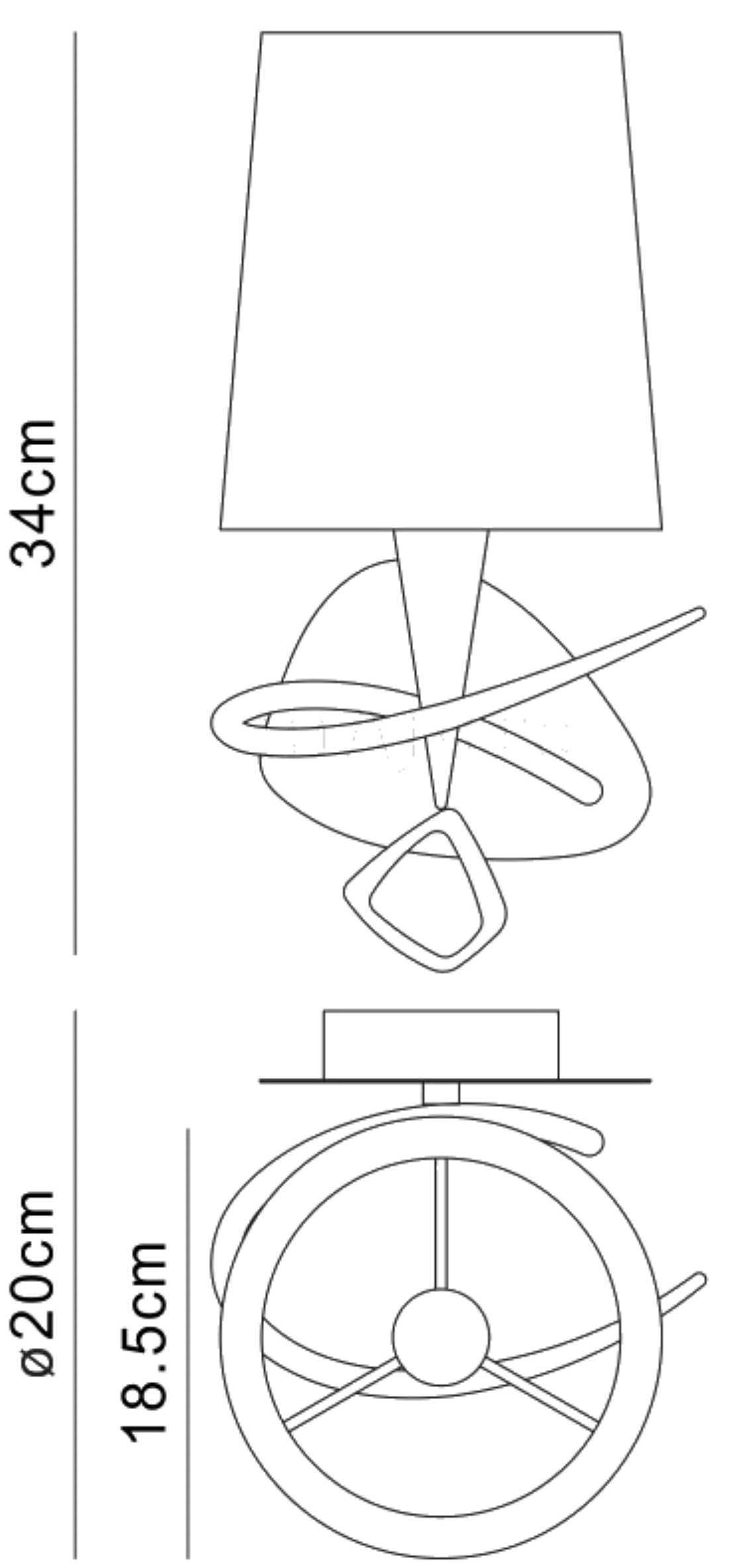 Mara AB Wall Lights Mantra Armed Wall Lights